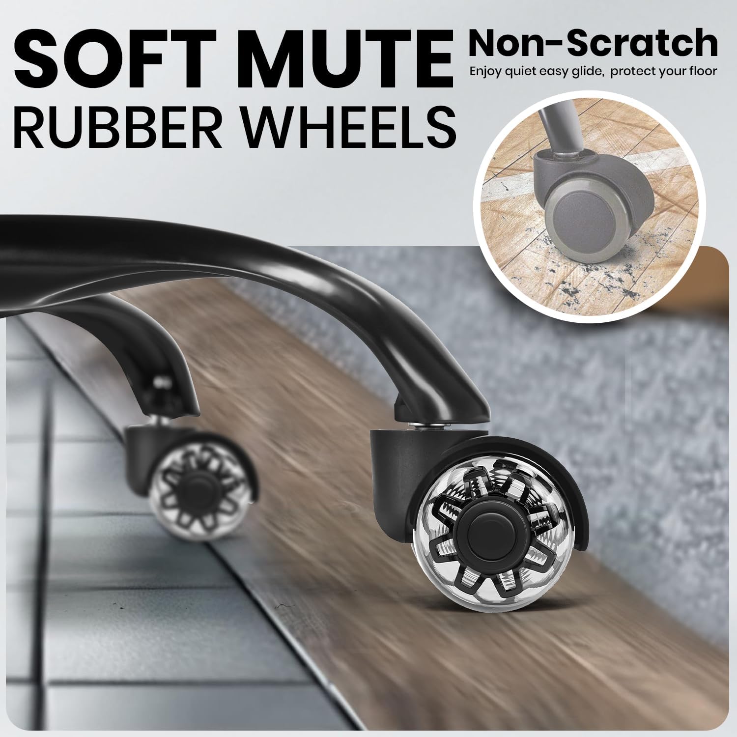 Solfway Big and Tall Office Chair 500LBS with Adjustable Lumbar Support and Padded Flip-up Arms, Black PU Leather Executive Computer Desk Chair with Rubber Wheels and Wide Seat for Adults Teens - Image 7