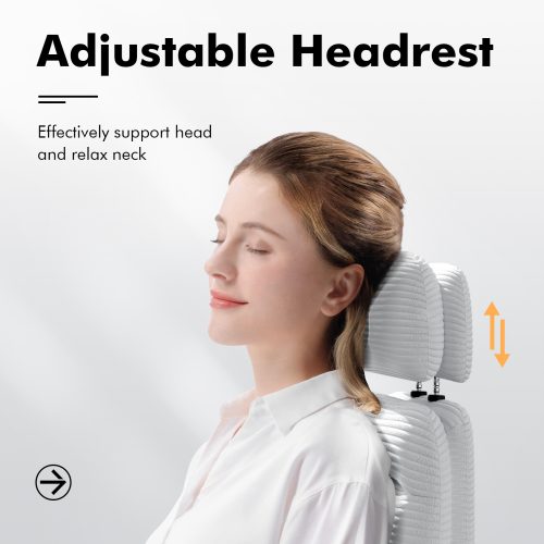 Solfway Criss Cross Chair with Wheels & Flip-up Arms, Executive Office Chair with Foot Rest, Swivel Cross Legged Office Chair, White Corduroy Fabric Comfy Computer Desk Chair, Vanity Chair for Home - Image 7