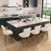 Solfway Counter Height Bar Stools Set of 4, 24 inch White Velvet Kitchen Swivel Counter Stools with Backs, Metal Legs and Footrest, Bar Chairs for Kitchen Island